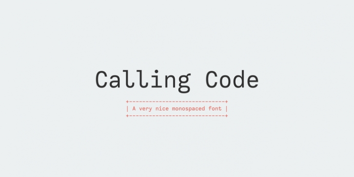 Calling Code font preview