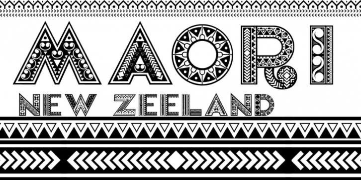 Maori New Zeeland font preview