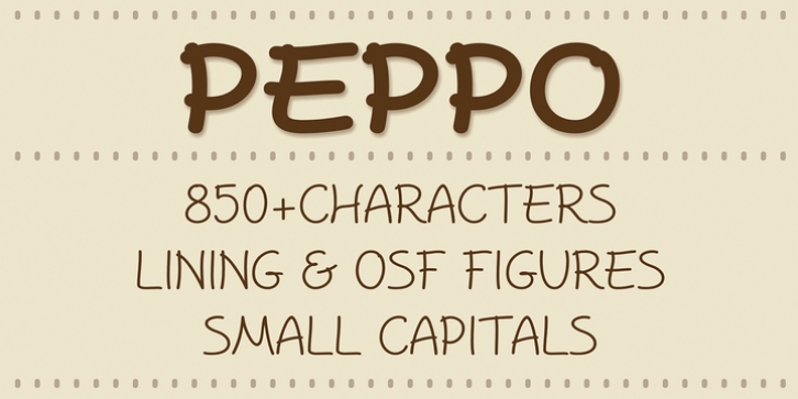 Peppo font preview