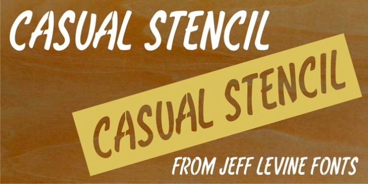 Casual Stencil JNL font preview