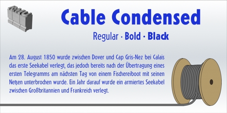 Cable Condensed Std font preview