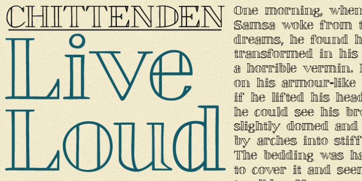 Chittenden font preview
