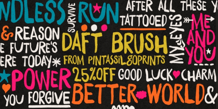 Daft Brush font preview