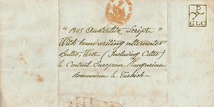 1805 Austerlitz Script font preview
