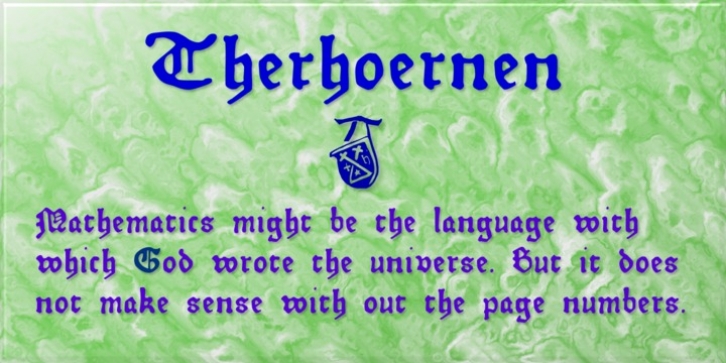 Therhoernen font preview
