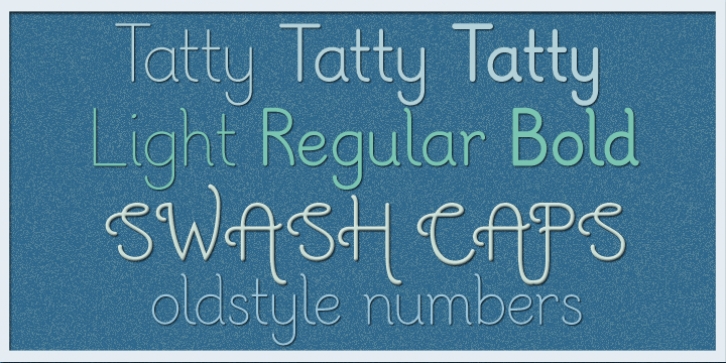 Tatty font preview