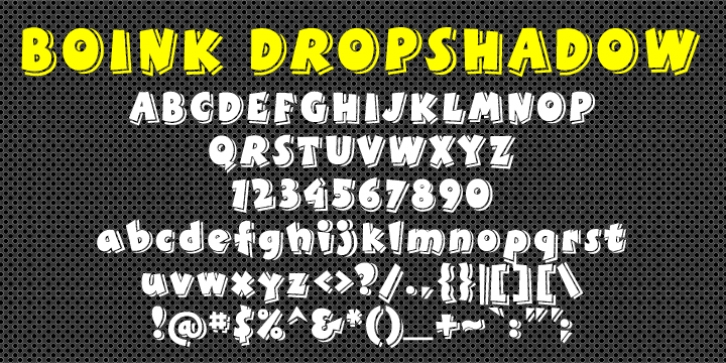Boink Dropshadow font preview