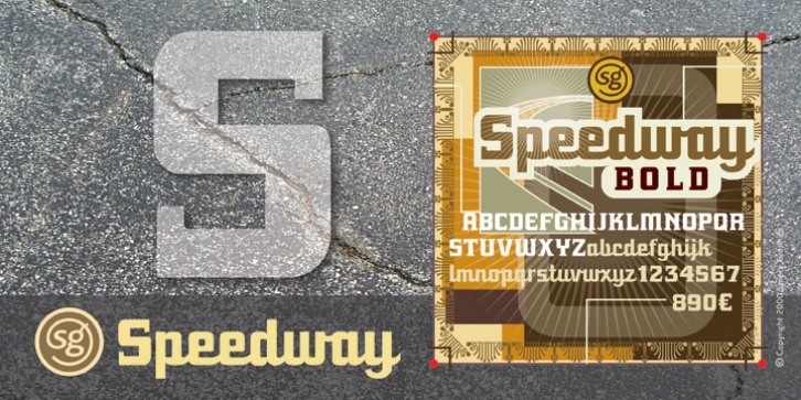 Speedway SG font preview