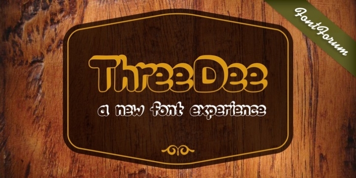 Three Dee font preview