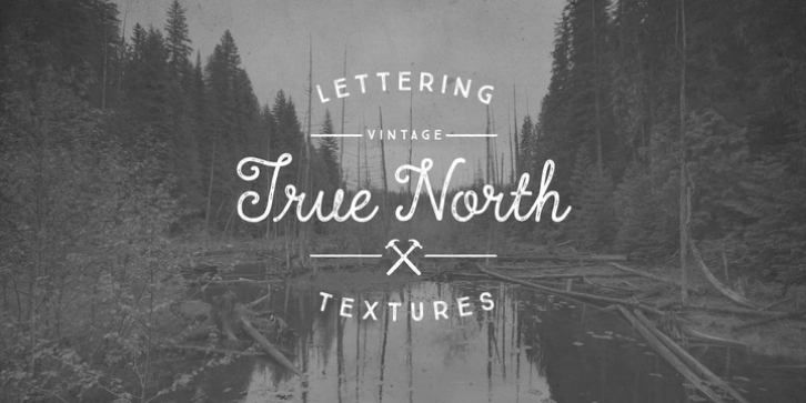 True North Textures font preview