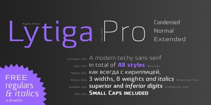 Lytiga Pro font preview