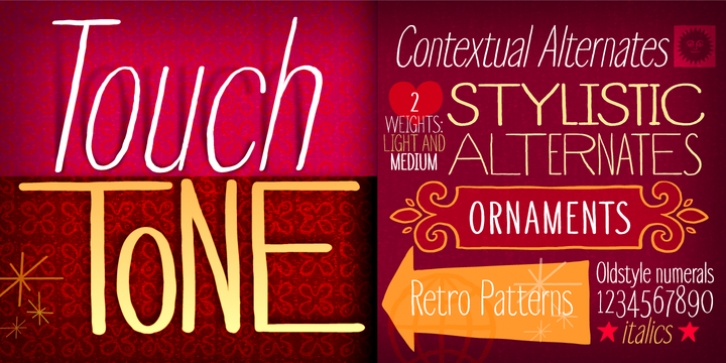Touch Tone font preview