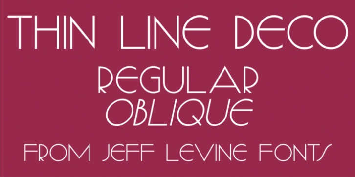 Thin Line Deco JNL font preview