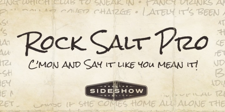 Rock Salt Pro font preview