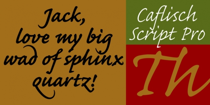 Caflisch Script Pro font preview