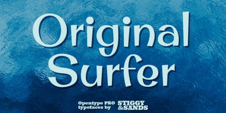 Original Surfer Pro font preview