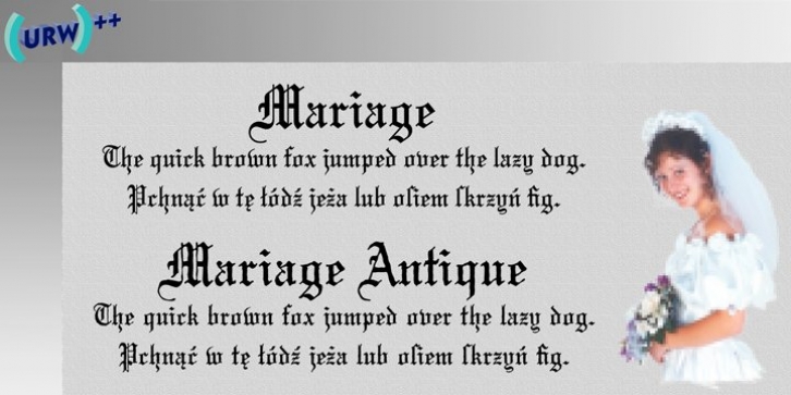 Mariage font preview