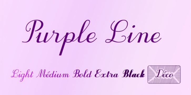 Purple Line font preview
