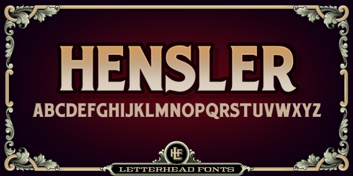 LHF Hensler font preview