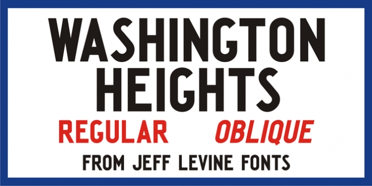 Washington Heights JNL font preview
