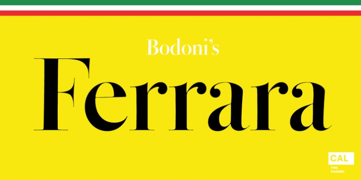 CAL Bodoni Ferrara Origin font preview