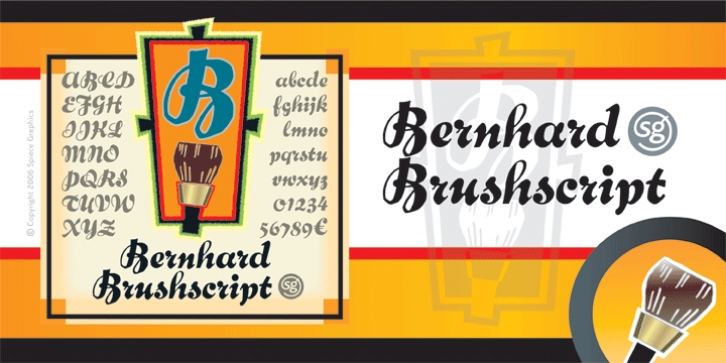 Bernhard Brushscript SG font preview
