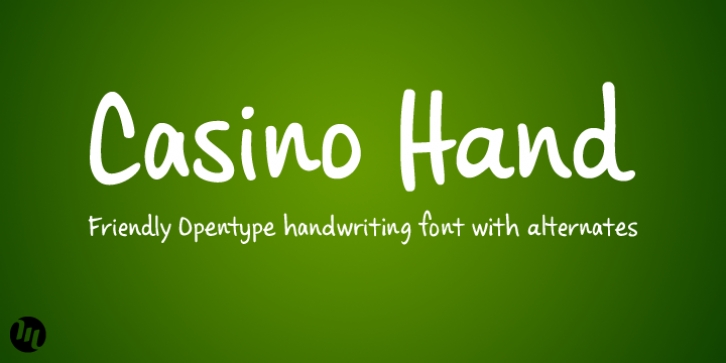 Casino Hand font preview