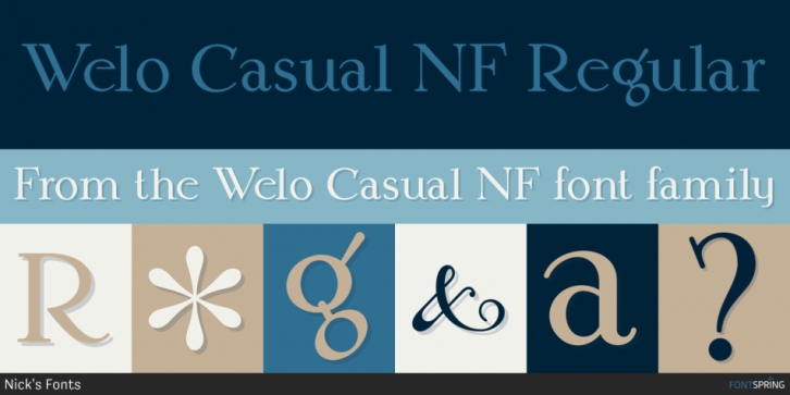 Welo Casual NF font preview
