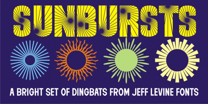 Sunbursts JNL font preview