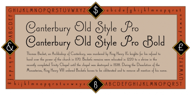Canterbury Old Style Pro font preview