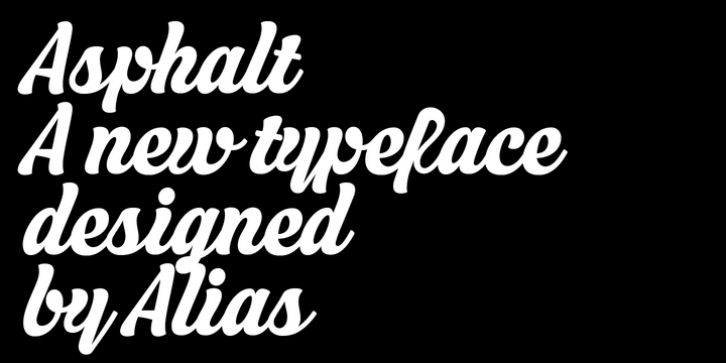 Asphalt font preview