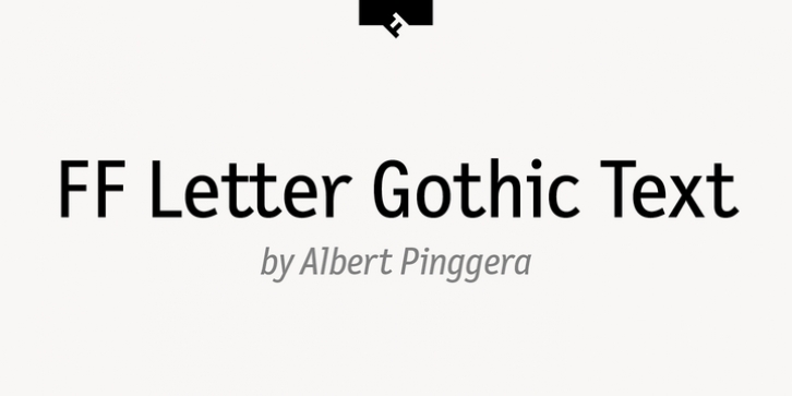 FF Letter Gothic Text font preview