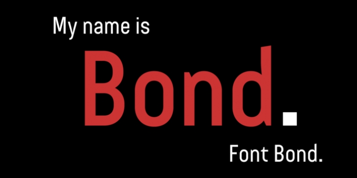 Bond 4F font preview