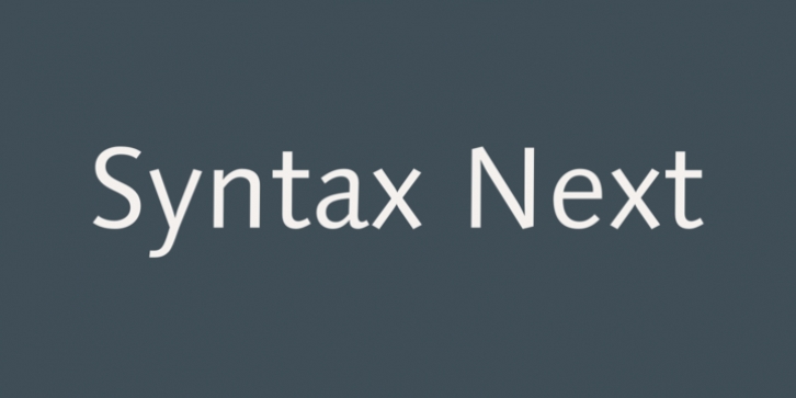 Syntax Next font preview