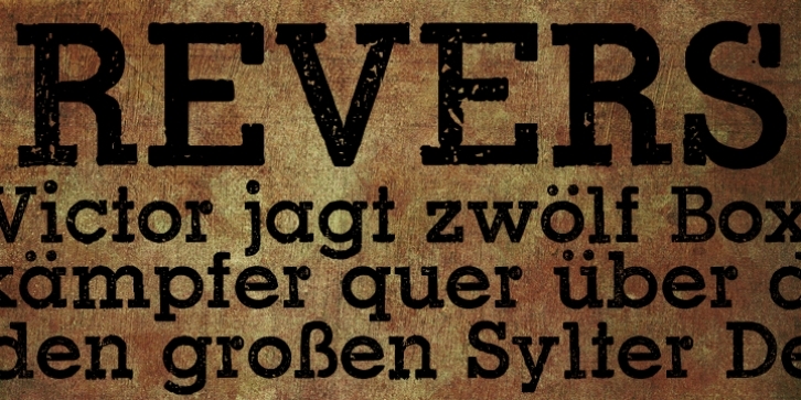 Revers font preview