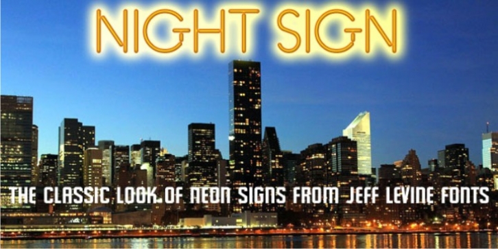 Night Sign JNL font preview