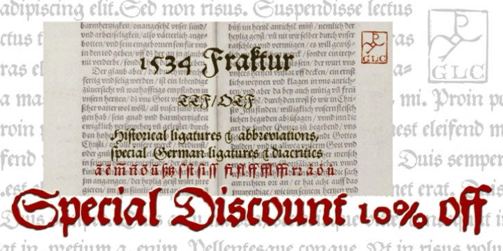 1534 Fraktur font preview
