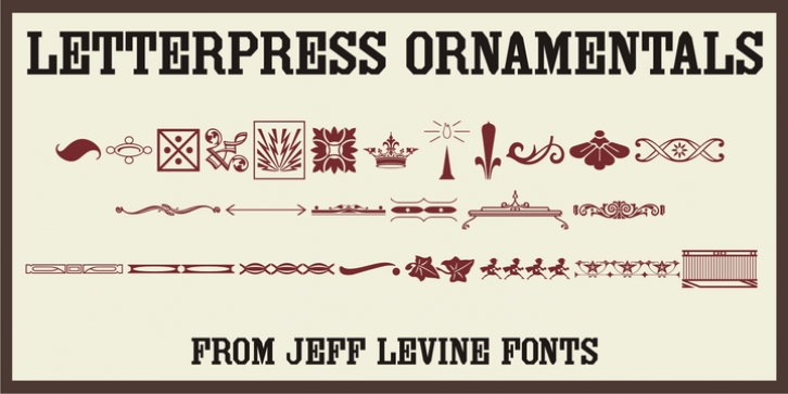 Letterpress Ornamentals JNL font preview