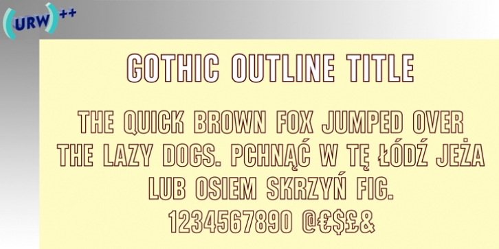 Gothic Outline font preview