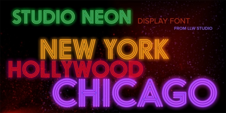 Studio Neon font preview