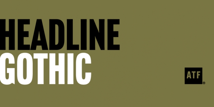 ATF Headline Gothic font preview