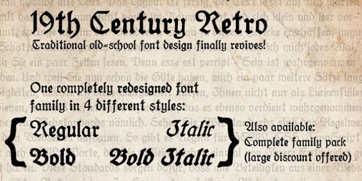 19th Century Retro font preview