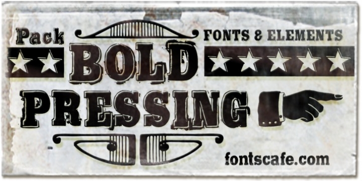 Bold Pressing Pack font preview