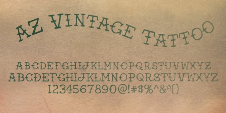 AZ Vintage Tattoo font preview