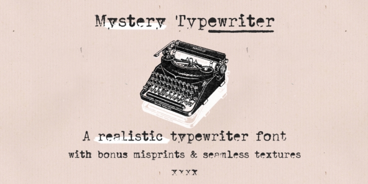 Mystery Typewriter font preview