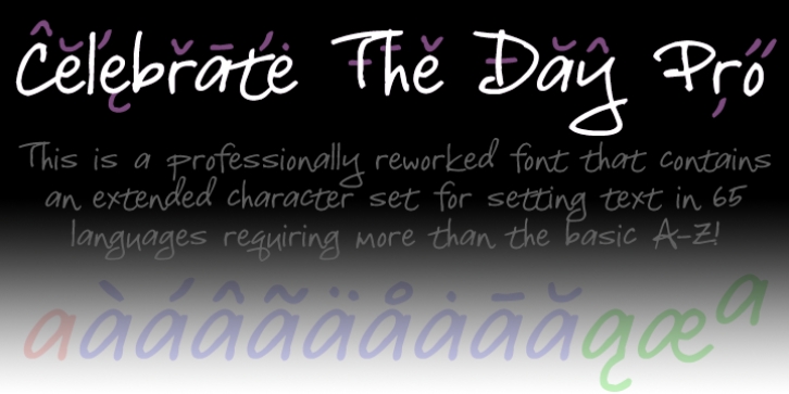 Celebrate The Day Pro font preview