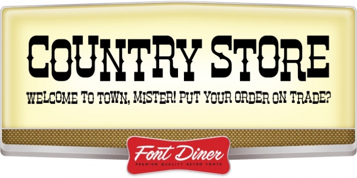 Country Store font preview