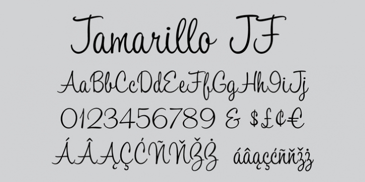Tamarillo JF font preview