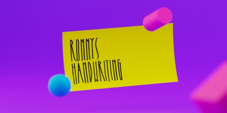 Ronnys Handwriting font preview