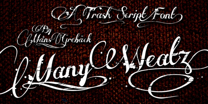 Many Weatz font preview